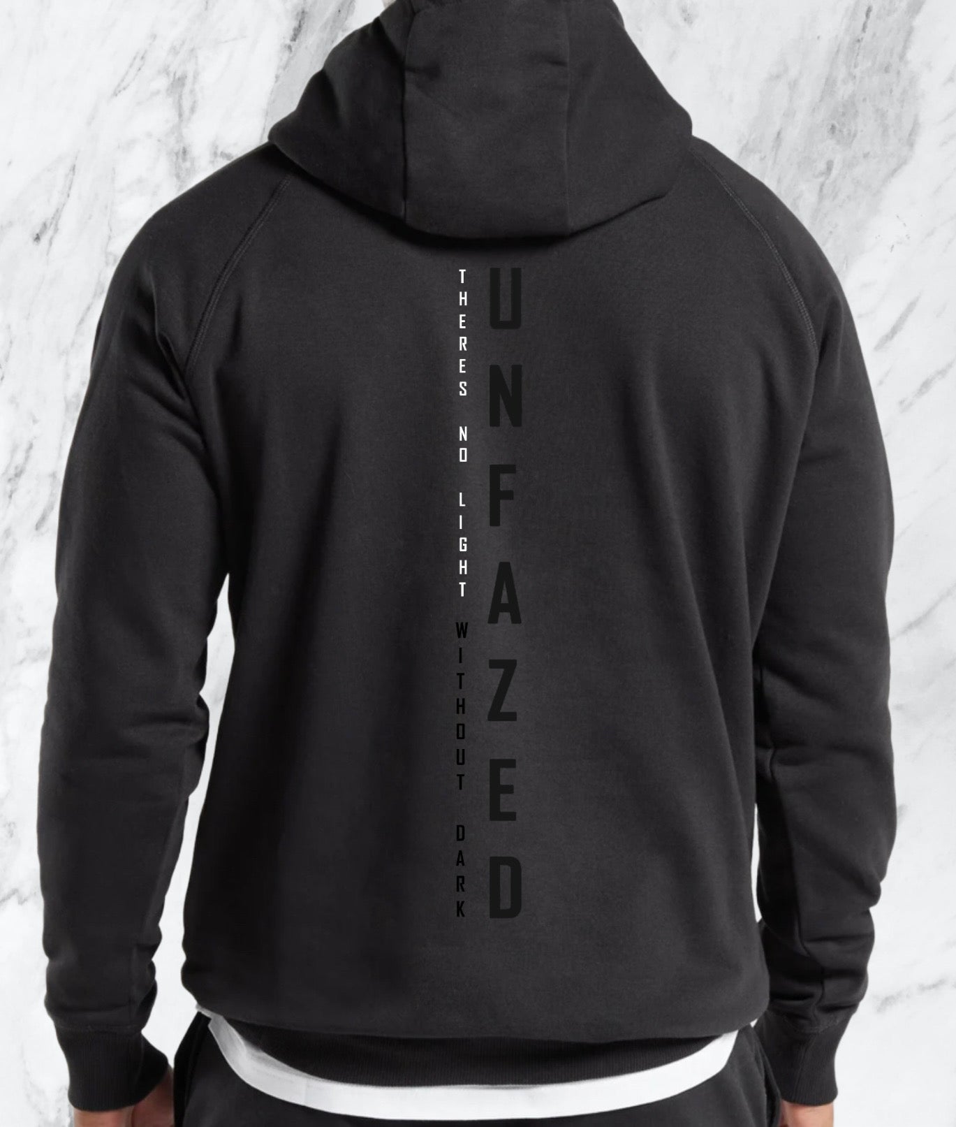 UNFAZED Hoodie - There’s no light without dark (Black)